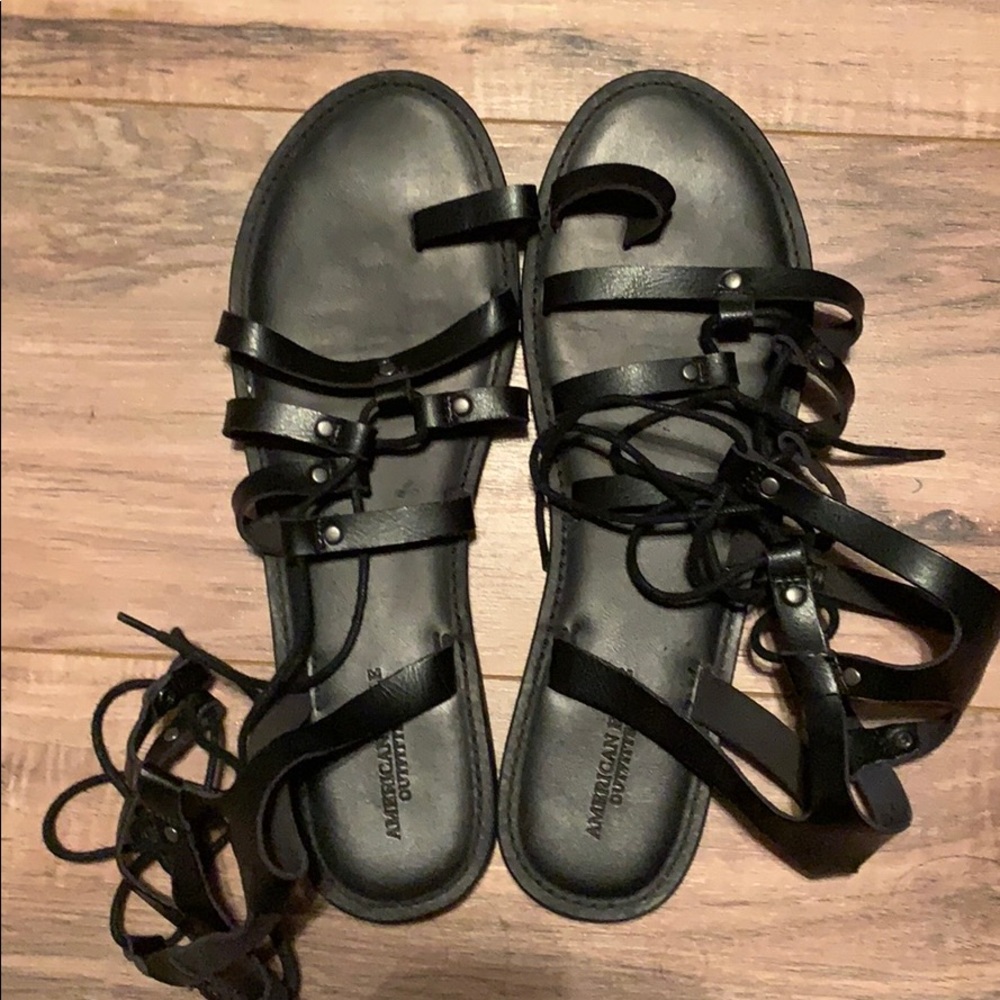 Brand New American Eagle black gladiator sandals